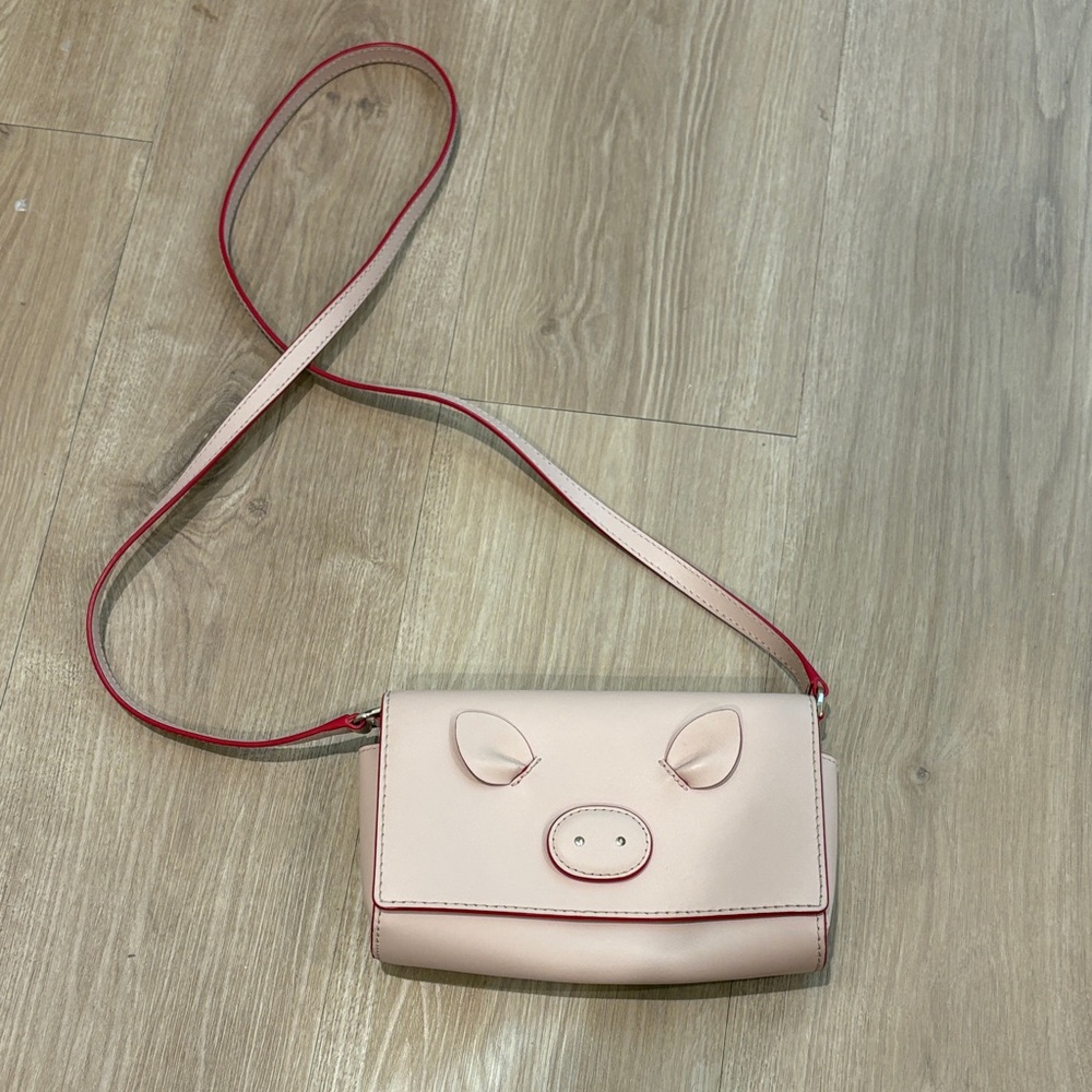 Kate Spade Blush Pink and Red Year of the Pig Crossbody and Clutch - Picture 2 of 8